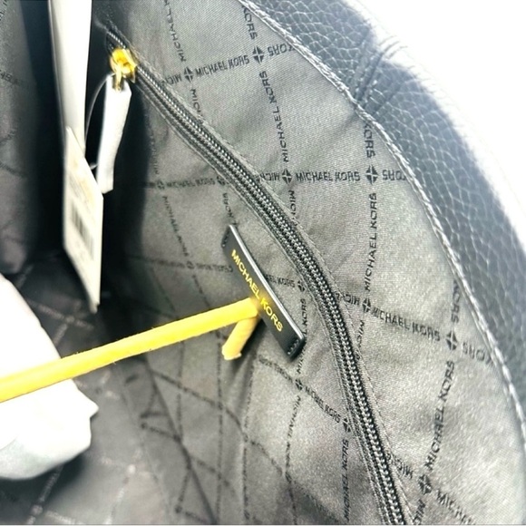 Michael Kors Medium Mirella Tote Bag Black Leather - Picture 9 of 12